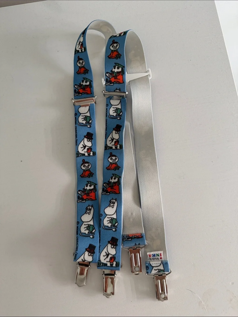 Moomin Characters Light Blue Kids Suspenders